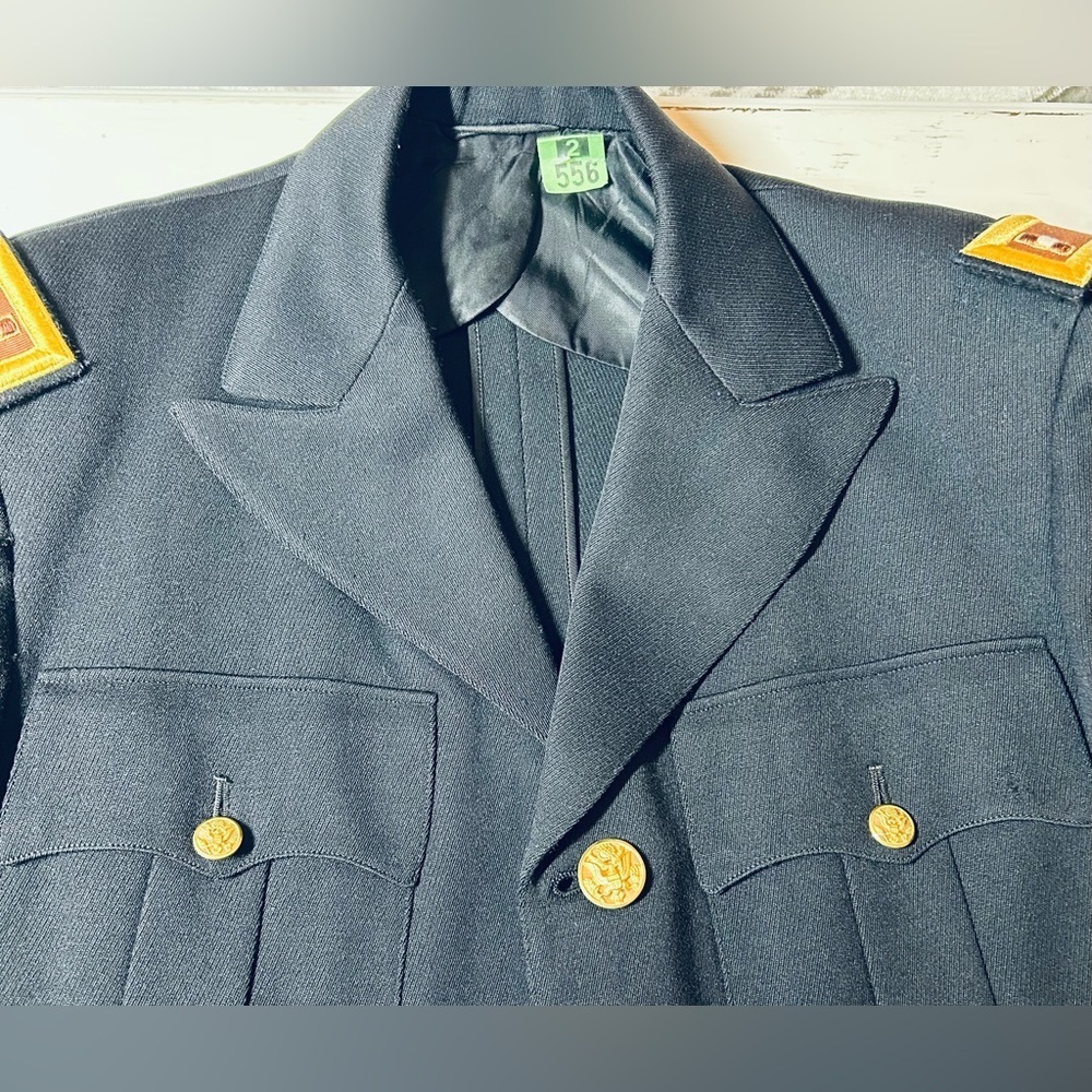 United States Army Navy Blue Officers Jacket Size L Military Urban Uniform - Picture 7 of 14
